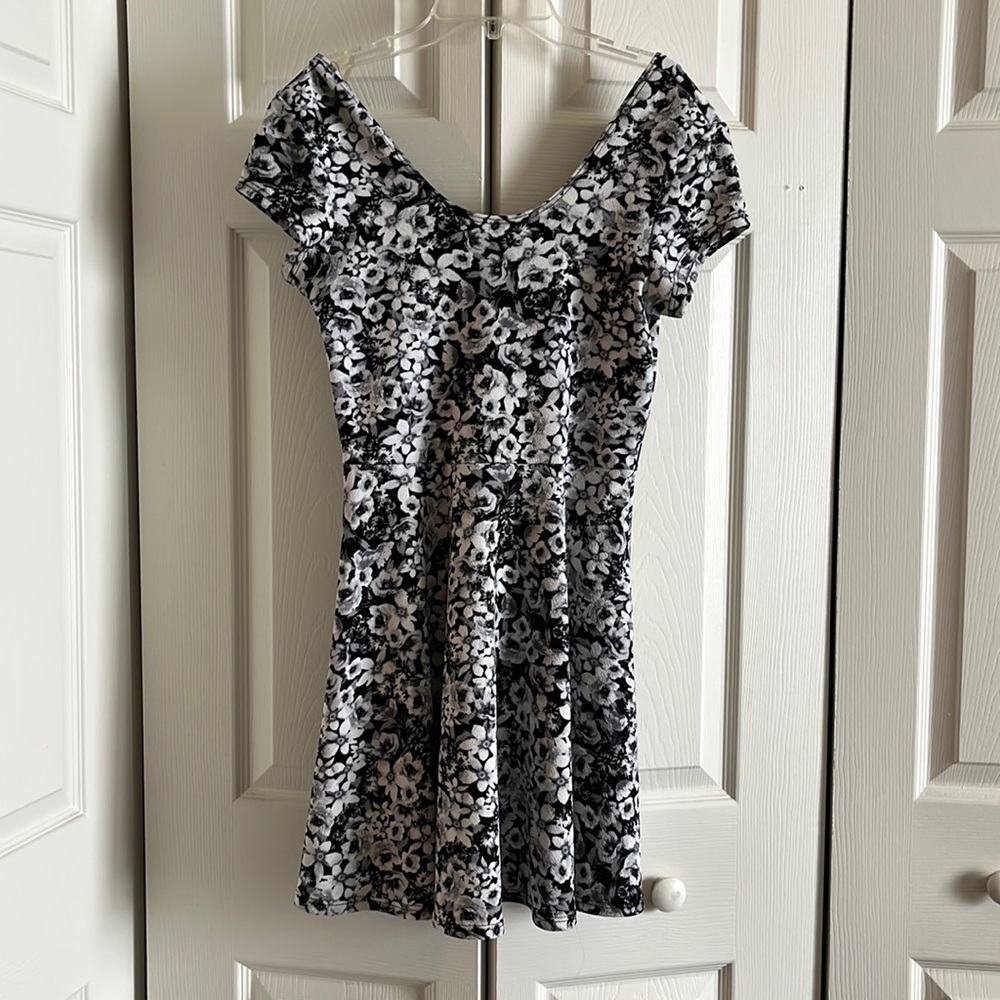 Planet Gold Floral Skater Dress